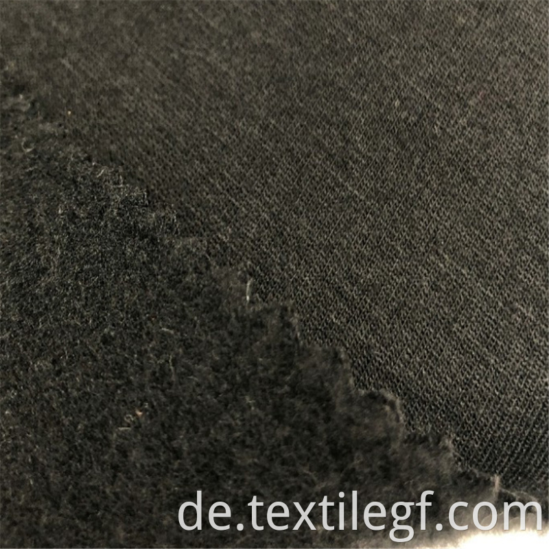 Hot sale TC French Black KnittingTerry Brushed Fabric (2)